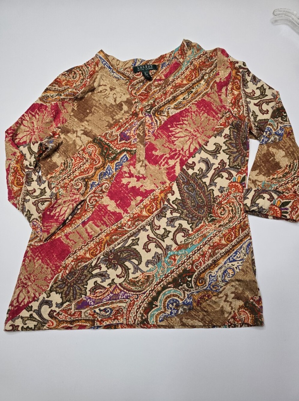 Lauren Ralph Lauren Multicolor Paisley Knit Top - Vibrant Mix